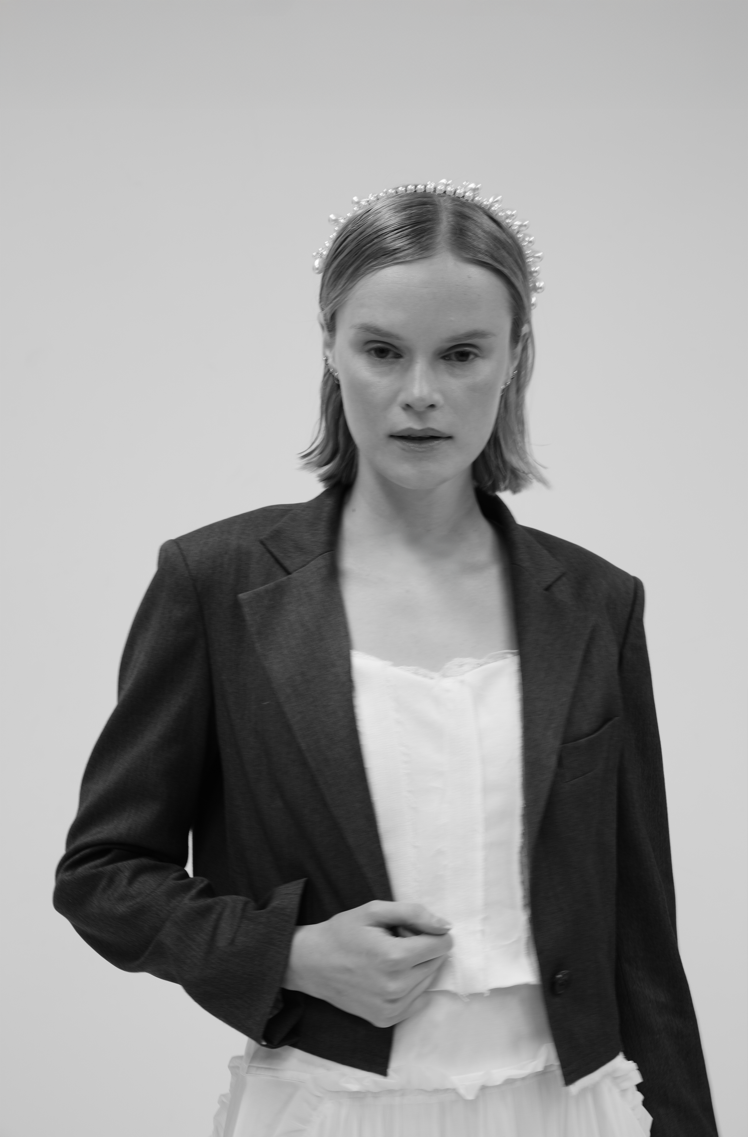 Park Light Wool Corset Blazer