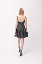 Minetta Beaded Wool Mini Dress